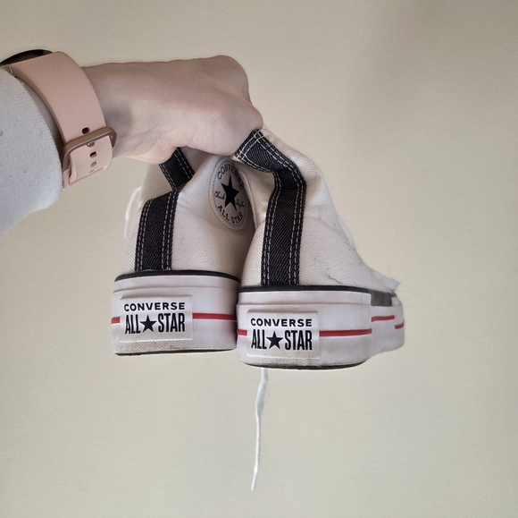 Converse Chuck Taylor Platform Retro Denim Shoe In White Size 8.5 - Picture 3 of 11